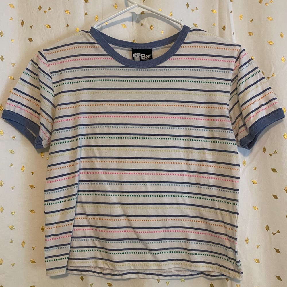 Colorful striped tee